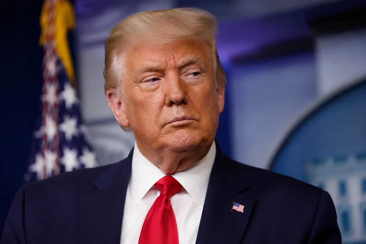 Portrait of US President Donald Trump as negotiations over a possible US-Iran deal continue.