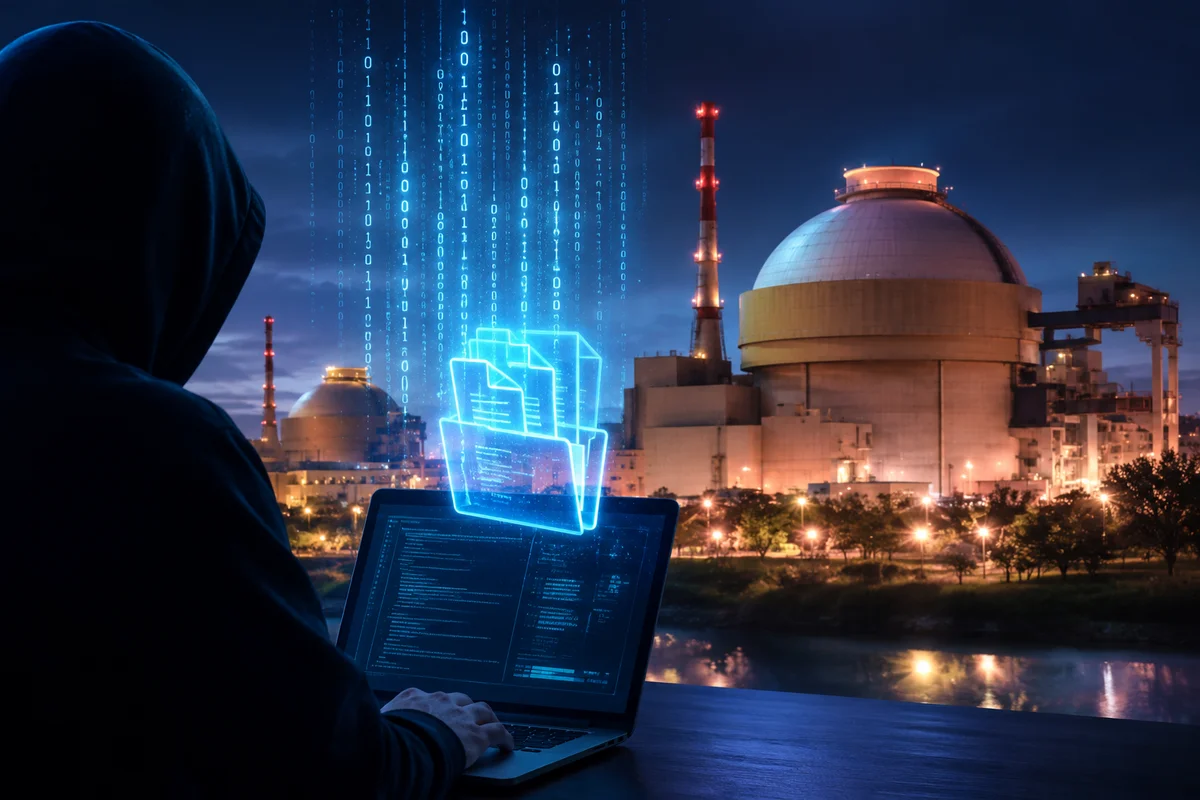 Cybersecurity breach linked to a nuclear power plant.
