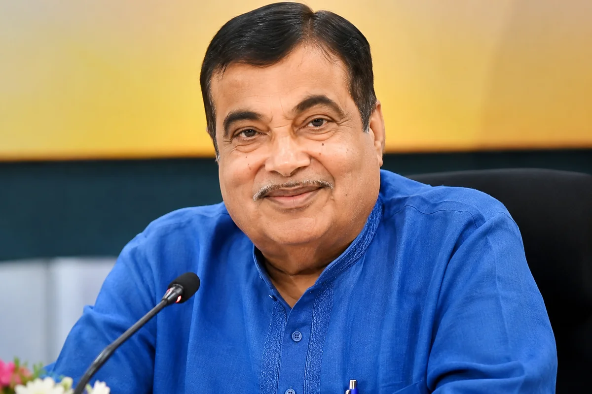 Union Minister Nitin Gadkari during an official event amid legal proceedings in the Bombay High Court over alleged AI-generated deepfake and defamatory E20-related posts.
